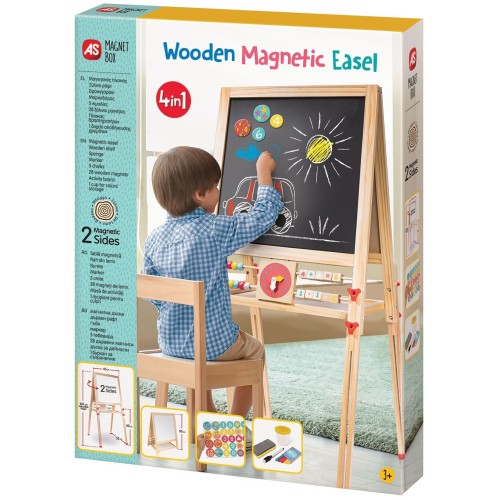 As company AS Magnet Box Ξύλινος μαγνητικός επιδαπέδιος πίνακας 2 Όψεων για 3+ Χρονών 1029-64069 5203068640699