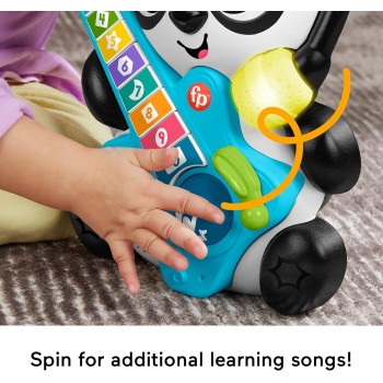 Mattel Fisher-Price Baby Learning Toy Link Squad Jam & Count Panda With Music & Lights For Ages 9+ Months HYL09 194735249787