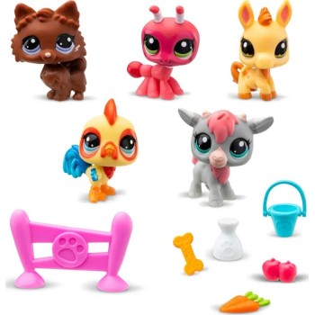 Basic Fun Littlest Pet Shop Collector Set Φιγούρες Φάρμας (Lps 5 Τεμ) BF000510 885561005103