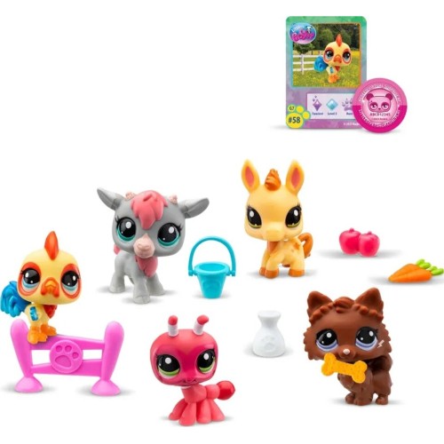 Basic Fun Littlest Pet Shop Collector Set Farm Figures (Lps 5 Pcs) BF000510 885561005103