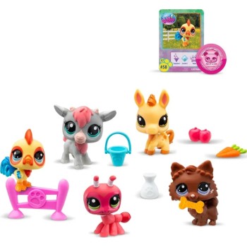 Basic Fun Littlest Pet Shop Collector Set Farm Figures (Lps 5 Pcs) BF000510 885561005103