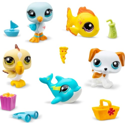 Basic Fun Littlest Pet Shop Collector Set Beach Figures (Lps 5 Pcs) BF000517 885561005172