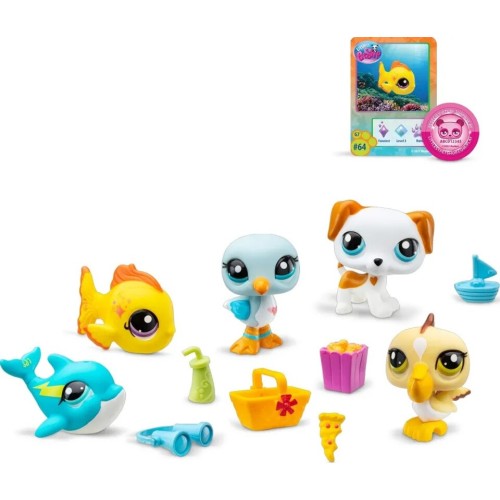 Basic Fun Littlest Pet Shop Collector Set Φιγούρες Παραλίας (Lps 5 Τεμ) BF000517 885561005172