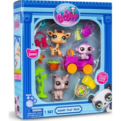 Basic Fun Littlest Pet Shop Collector Set Figures Safari With Accessories (Lps 3 Pcs) BF000524 885561005240