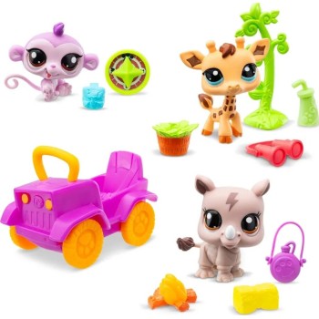 Basic Fun Littlest Pet Shop Collector Set Φιγούρες Σαφάρι Με Αξεσουάρ (Lps 3 Τεμ) BF000524 885561005240