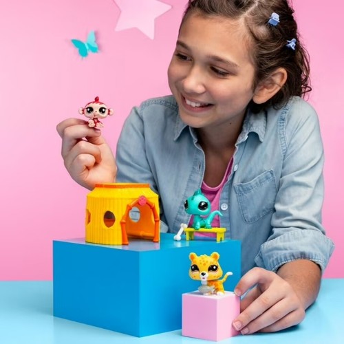 Basic Fun Littlest Pet Shop Collector Set Jungle Figures With Accessories (Lps 3 Pcs) BF000515 885561005158