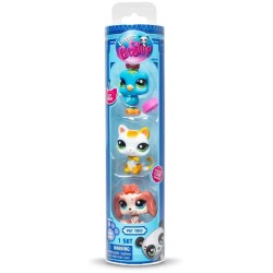 Basic Fun Littlest Pet Shop Collector Set 3 Φιγούρες Σε Σωλήνα City Vibes Trio! Dog 38, Bird 40, And Cat 39  00551 885561005516