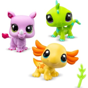 Basic Fun Littlest Pet Shop Collector Set 3 Figures In Tube (Lps Wave 1 / 3 Designs) 00557 885561005578