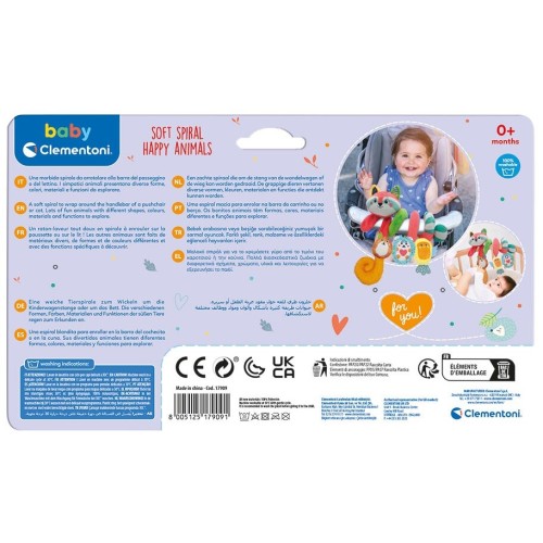 Baby Clementoni Baby Hanging Cradle Happy Animals for 0+ Months 1000-17909 8005125179091