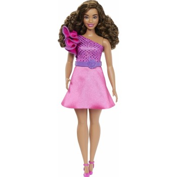 Mattel Barbie Fashionistas Fashionistas Κούκλα 225, Brown Hair, Pink Sparkly Dress, 65Th Anniversary FBR37 / HRH22 194735176793
