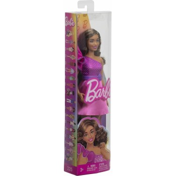 Mattel Barbie Fashionistas Fashionistas Κούκλα 225, Brown Hair, Pink Sparkly Dress, 65Th Anniversary FBR37 / HRH22 194735176793