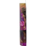 Mattel Barbie Fashionistas Doll 225, Brown Hair, Pink Sparkly Dress, 65Th Anniversary FBR37 / HRH22 194735176793