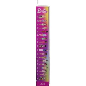 Mattel Barbie Fashionistas Doll 225, Brown Hair, Pink Sparkly Dress, 65Th Anniversary FBR37 / HRH22 194735176793