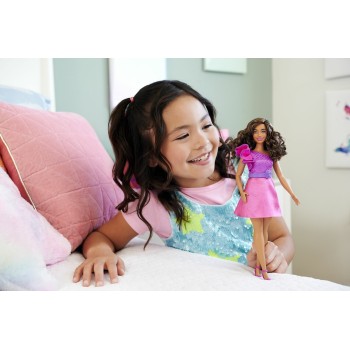 Mattel Barbie Fashionistas Fashionistas Κούκλα 225, Brown Hair, Pink Sparkly Dress, 65Th Anniversary FBR37 / HRH22 194735176793