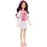 Mattel Barbie Fashionistas Doll Fashionistas Κούκλα 214, Black Wavy Hair With Twist 'N' Turn Dress & Accessories, 65Th Anniversa