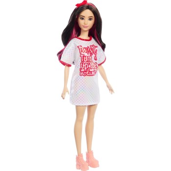 Mattel Barbie Fashionistas Doll 214, Black Wavy Hair With Twist N Turn Dress & Accessories, 65Th Anniversary FBR37 / HRH12 19473