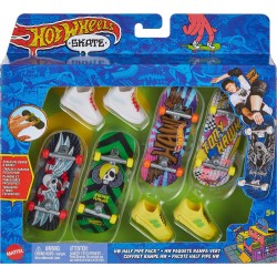 Mattel Hot Wheels Hw 4 Skate & Παπούτσια Skate Hw Half Pipe Pack Παιχνίδι Δραστηριοτήτων/Δεξιοτήτων Finger Board HGT84 / HVM14 1