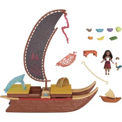 Mattel Disney Βαϊανα - Mini Κουκλες Βαϊάνα & Καράβι Disney Σετ Παιχνιδιών JBT78 194735265237
