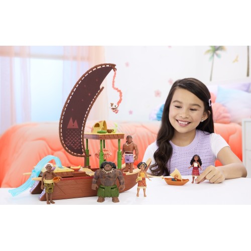 Mattel Disney Jbt78 Toy Playset Disney Vaiana 2 Vaiana's Adventure Canoe With Mini Doll Vaiana's JBT78 194735265237