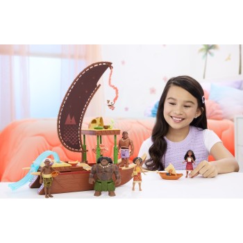 Mattel Disney Jbt78 Toy Playset Disney Vaiana 2 Vaiana's Adventure Canoe With Mini Doll Vaiana's JBT78 194735265237
