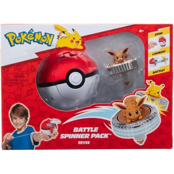 Jazwares Pokemon Battle Spinner Single-Pack Eevee Σετ Μάχης Με Εκτοξευτή JW004397 191726768685