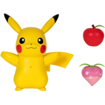 Jazwares Pokemon Train And Play Deluxe Pikachu - 4.5-Inch Pikachu Figure With Lights, Sounds, And Moving Limbs Plus Interactive 