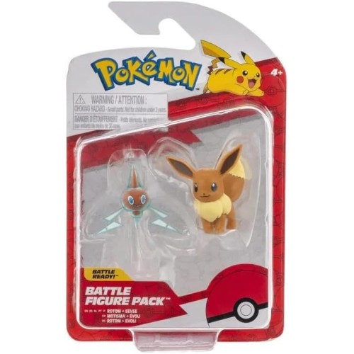 Jazwares Pokemon Φιγούρες W17 – Eevee 4 & Rotom With Stand, Pkw3567, JW095007-W17 191726708636
