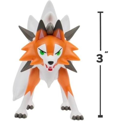 Pokémon Battle Figure Pack – Wolwerock 7,5 Cm – Poke Ball Incluse – Officiel – Dès 4 Ans – Pose Dynamique