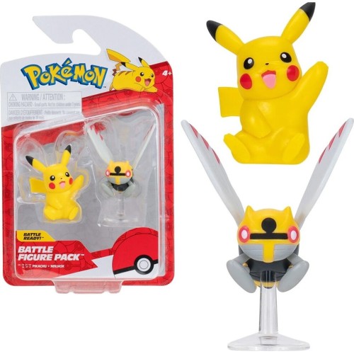 Pokemon Φιγούρες W18– Jazwares Ninjask With Stand & Pikachu, Pkw3576, JW095007-W18 191726709176