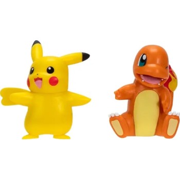 Pokemon Φιγούρες First Partner W2 (3 Σχέδια) – Jazwares charmander 2 & pikachu (female), pkw3585, JW003355-W02 191726709268