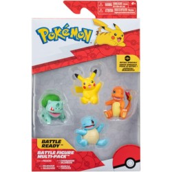 Jazwares Pokemon - Φιγούρες 4Τεμ 5Cm (Pikachu, Bulbasaur, Charmander, Squirtle) JW002977 191726477716