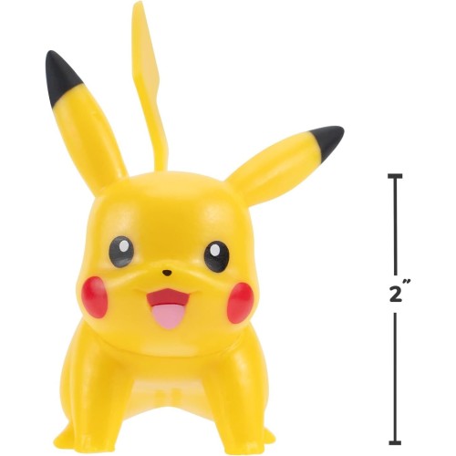 Jazwares Pokemon Pack 6 Battle Figure Figures Set 7, Black, Pkw3613 Pikachu, Cleffa, Omanyte, Kabuto, Riolu & Geodude Wave 7 JW0