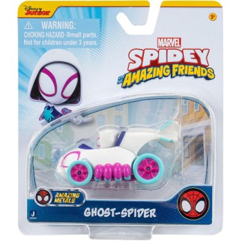 Spiderman Spidey Metal Vehicle Figure 7.5Cm W1 (5 Designs) – Jazwares Ghost Spider, Snf0196 JWS00193-W01 191726495222