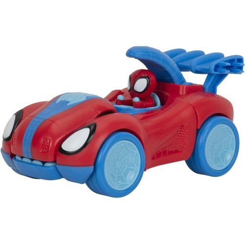 Jazwares Spiderman Marvel Spidey And His Amazing Friends Spidey-Rex Racer - 8-Inch Vehicle With Sounds That Transforms From Vehi