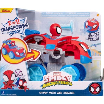 Jazwares Spiderman Spidey Όχημα-Ρομπότ 20Εκ Με Φιγούρα 2 Σε 1 JWS00167 191726482574