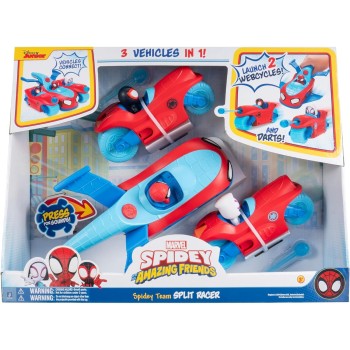 Jazwares Spiderman Ο Spidey Και Οι Super Φίλοι Του Snf0346 - Team Split Racer, Όχημα Αγώνων 3 Σε 1 Με Ήχο JWS00346 191726763123