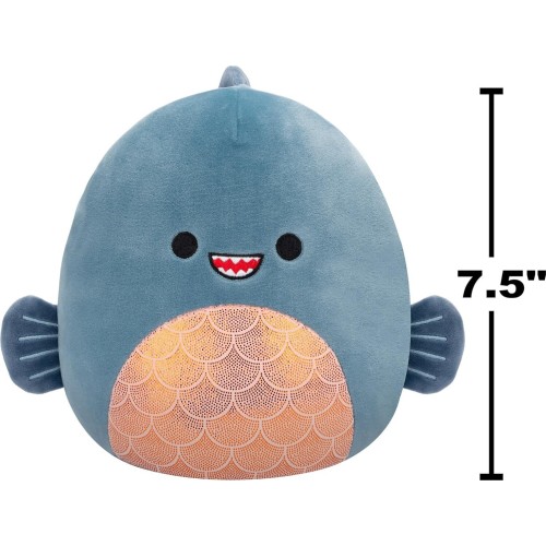 Jazwares Squishmallows  7.5 Inch - Kurtz The Teal Piranha JWSQ4064-E 196566452428