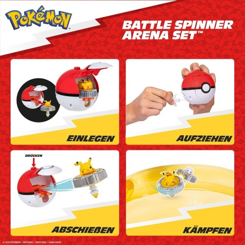 Jazwares Pokemon Battle Spinner Pack Squirtle & Pokeball Launcher JW004397 191726768692