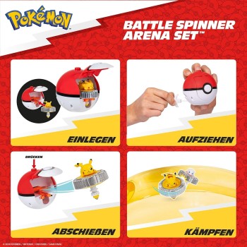Jazwares Pokemon Battle Spinner Pack Squirtle & Pokeball Εκτοξευτής Με Φιγούρα JW004397 191726768692