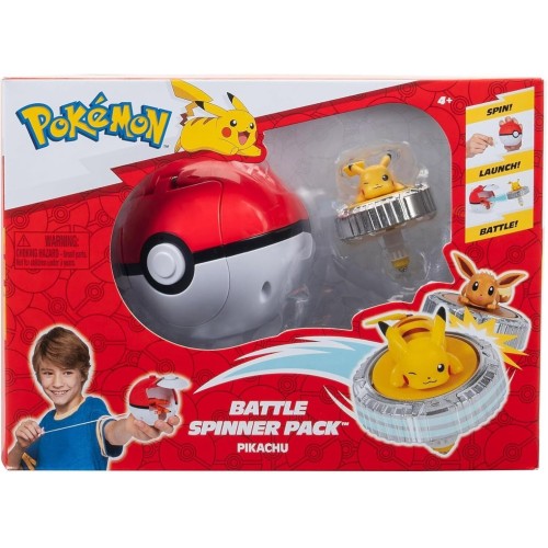 Jazwares Pokemon Battle Spinner Pack Pikachu & Pokeball Εκτοξευτής Με Φιγούρα JW004397 191726768678