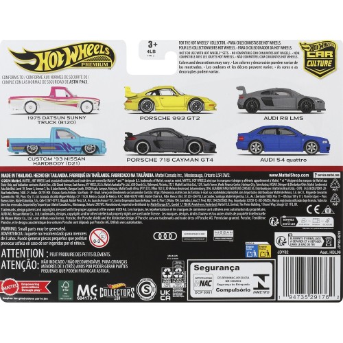 Mattel Hot Wheels Car Culture Audi S4 Quattro & Audi R8 LMS - Σετ Των 2 Όχημα Παιχνίδι HBL96 / JDY82 194735291762