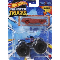 Mattel Hot Wheels Όχημα Monster Trucks Με Αυτοκινητάκι Monster Trucks Race Ace Monster Trucks Όχημα Παιχνίδι GRH81 / HWN38 19473