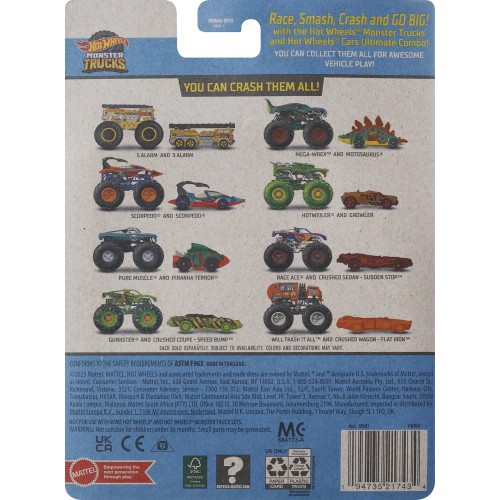 Mattel Hot Wheels Monster Trucks Will Trash IT ALL Combo Pack GRH81 / HWN46 194735217434