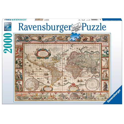 Ravensburger Παζλ 2000Τεμ. Ιστορικός Παγκόσμιος Χάρτης 16633 4005556166336
