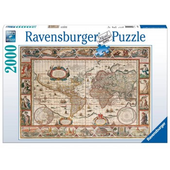 Ravensburger Παζλ 2000Τεμ. Ιστορικός Παγκόσμιος Χάρτης 16633 4005556166336
