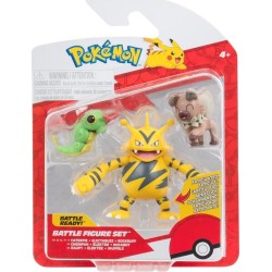 Jazwares Pokemon Figures 3 Pcs. W21 – Caterpie, Rockruff, Electabuzz Pkw3892, JW095155 191726724261