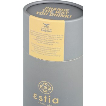Estia θερμός Flask Lite Save the Aegean 500ml Fjord Grey 01-18016 5207158018016