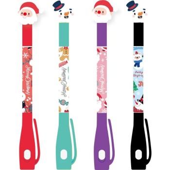 Diakakis imports The Littlies Christmas Double Ballpoint Pen With Invisible Ink 4 Designs 000647057 5205698706325