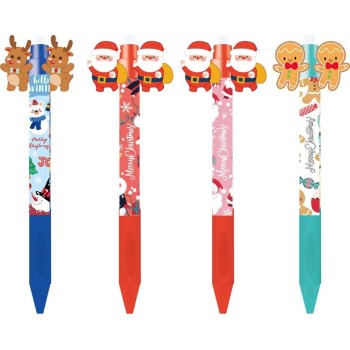 Diakakis imports The Littlies Christmas Erasable Ink Pen 4 Designs 000647056 5205698706295