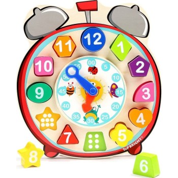 topbright Wooden Shape Sorting Clock 120351 6939838146601